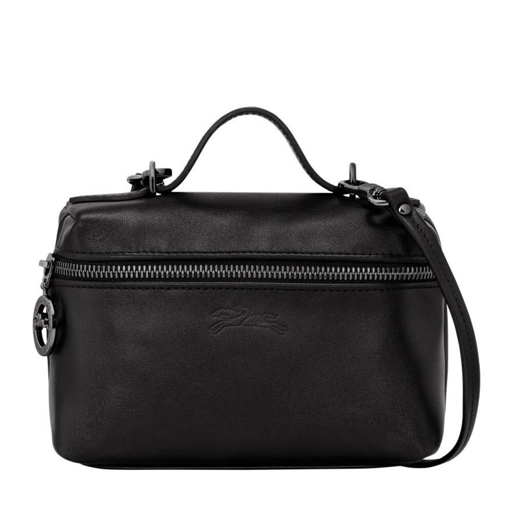 Longchamp Le Pliage Xtra XS Vanity Crossbody in Black Leather